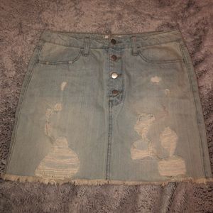 Light Wash Denim Skirt